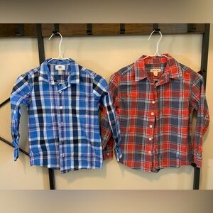 Boys long sleeve button down shirts (sold together)